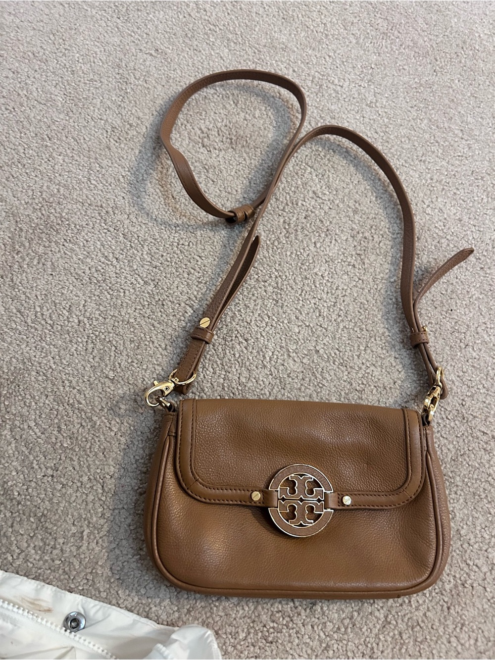 Tory Burch Brown Leather Crossbody Bag